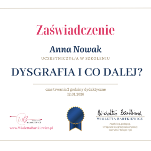 Zaświadczenie z webinaru